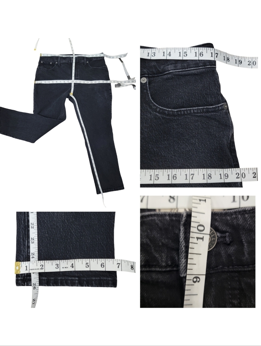 Madewell Mid-Rise Perfect Vintage Mom Jeans Faded Black Retro Women’s Size 31 - Picture 14 of 17